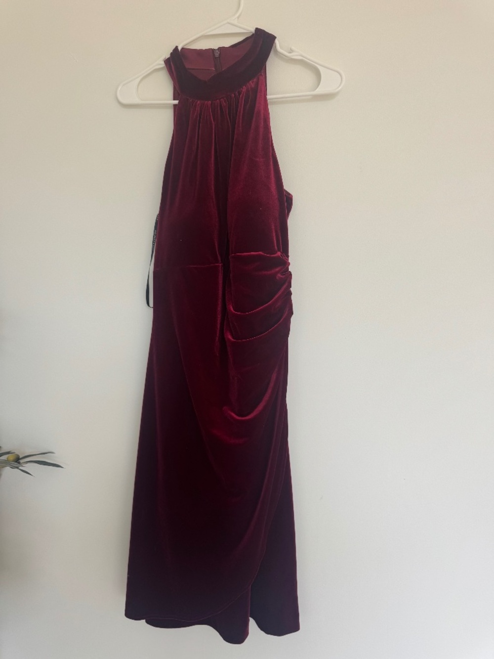 vince camuto red velvet dress